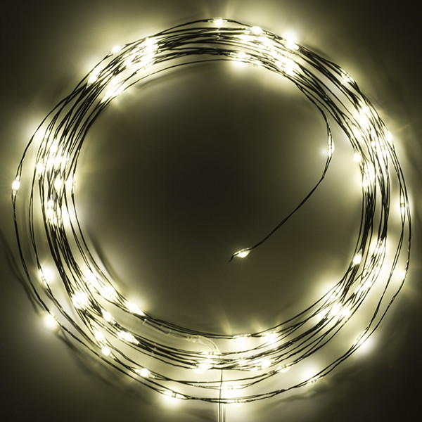 123led Draadverlichting op batterijen | 5 meter | Extra warm wit & warm wit | 100 lampjes | Zwart  LDR07284 - 3