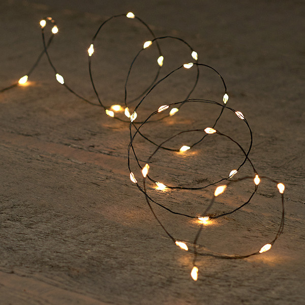 mooi zo contrast erven Draadverlichting op batterijen | 5 meter | Warm wit | 100 leds | Zwart  123led 123led.nl