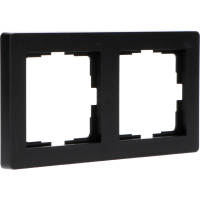123led Dubbel afdekraam | 55 x 55 mm | Mat Zwart  LDR06783