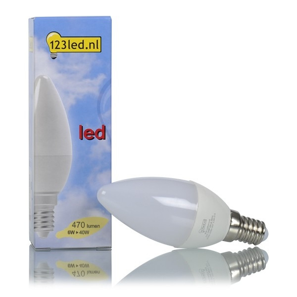 123led E14 Sfeerdim led-lamp kaars dimbaar 6W (40W)  LDR01278 - 1