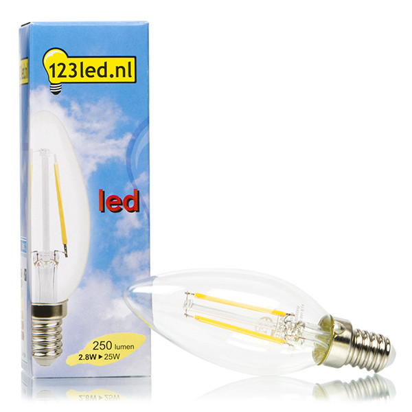 123led E14 filament led-lamp kaars dimbaar 2.8W (25W)  LDR01514 - 1
