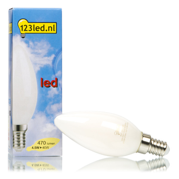 123led E14 filament led-lamp kaars mat dimbaar 4.5W (40W)  LDR01528 - 1