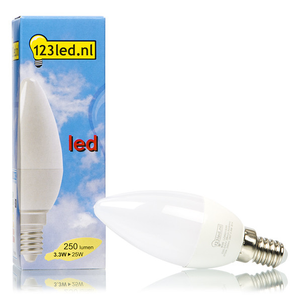 123led E14 led-lamp kaars mat 3.3W (25W)  LDR01538 - 1
