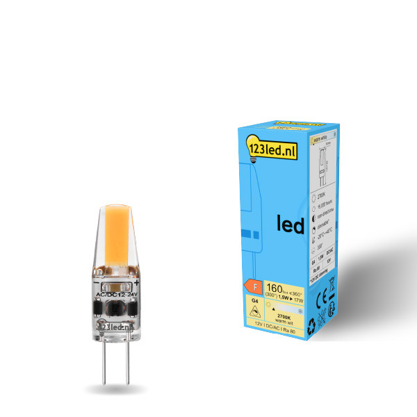 123led G4 LED capsule | COB | 2700K | Dimbaar | 1.5W (17W)  LDR01942 - 1