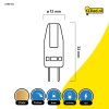 123led G4 LED capsule | COB | 2700K | Dimbaar | 1.5W (17W)  LDR01942 - 2