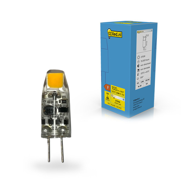 123led G4 LED capsule | COB | Helder | 2700K | 1W (11W) LDR02344 - 1