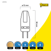 123led G4 LED capsule | COB | Helder | 2700K | Dimbaar | 1.5W (17W) LDR01942 - 2