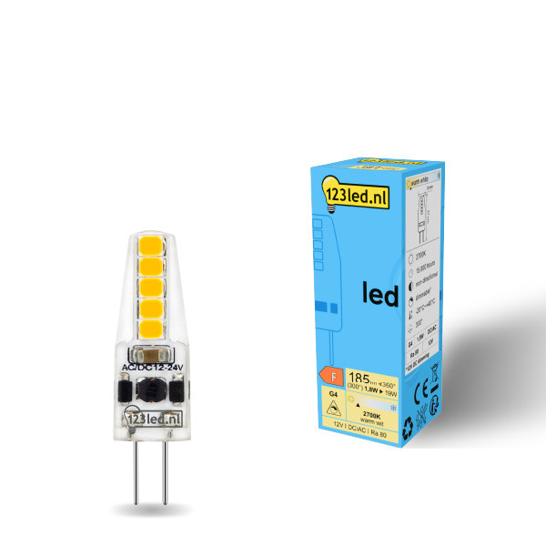 123led G4 LED capsule | SMD | 2700K | Dimbaar | 1.8W (19W)  LDR01936 - 1