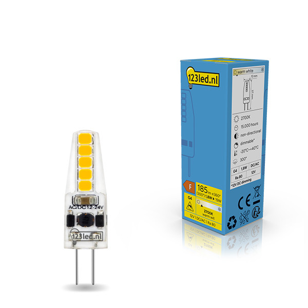 123led G4 LED capsule | SMD | 2700K | Dimbaar | 1.8W (19W)  LDR01936 - 1