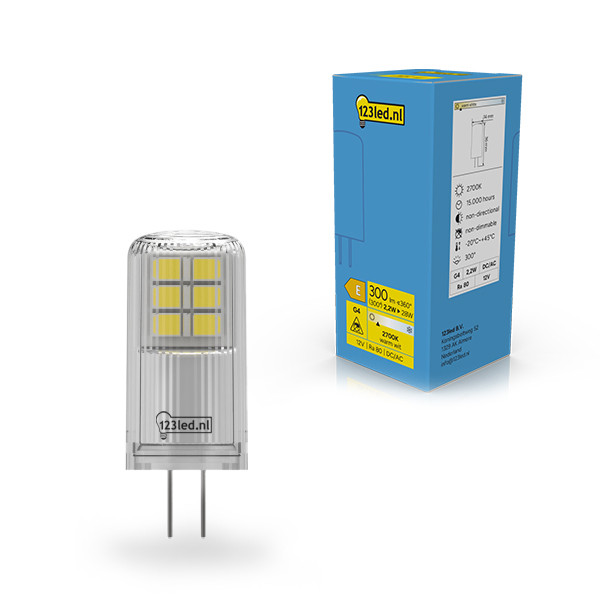 123led G4 LED capsule | SMD | Helder | 2700K | 2.2W (28W) LDR02342 - 1