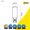 123led G9 LED capsule | SMD | 2700K | Dimbaar | 4.2W (45W)  LDR01960 - 2