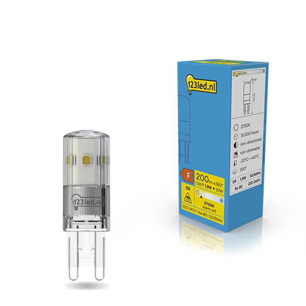 123led G9 LED capsule | SMD | Helder | 2700K | 1.9W (20W) LDR01948 - 1