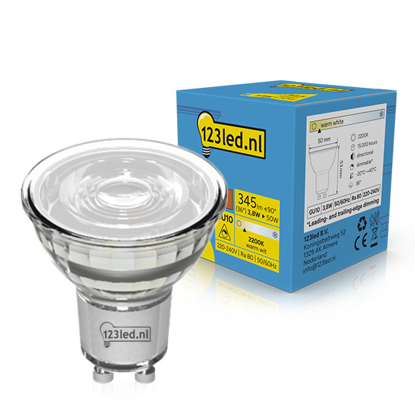 123led GU10 LED spot | 2200K | Dimbaar | 3.8W (50W)  LDR02240 - 1