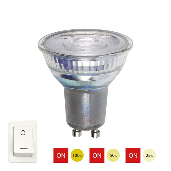 123led GU10 LED spot | 2700K | 38° | 3-staps dimbaar | 5.5W (40W) LDR09446 - 2