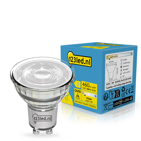123led GU10 LED spot | 2700K | Dimbaar | 4W (65W) LDR02290 - 1