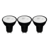 123led GU10 LED spot | 2700K | Zwart | 4W (50W) | 3 stuks