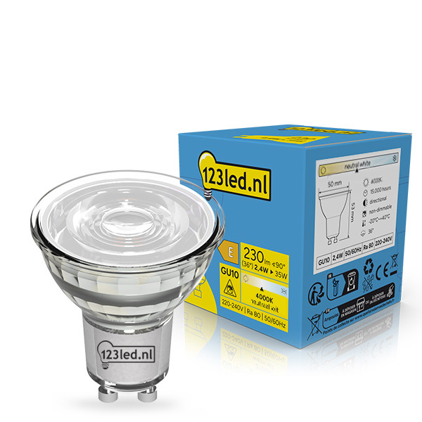 123led GU10 LED spot | 4000K | 2.4W (35W) LDR02274 - 1