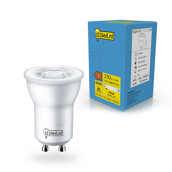 123led GU10 LED spot | MR11 | 2700K | 2.8W (35W) | 220-240V LDR02368 - 1