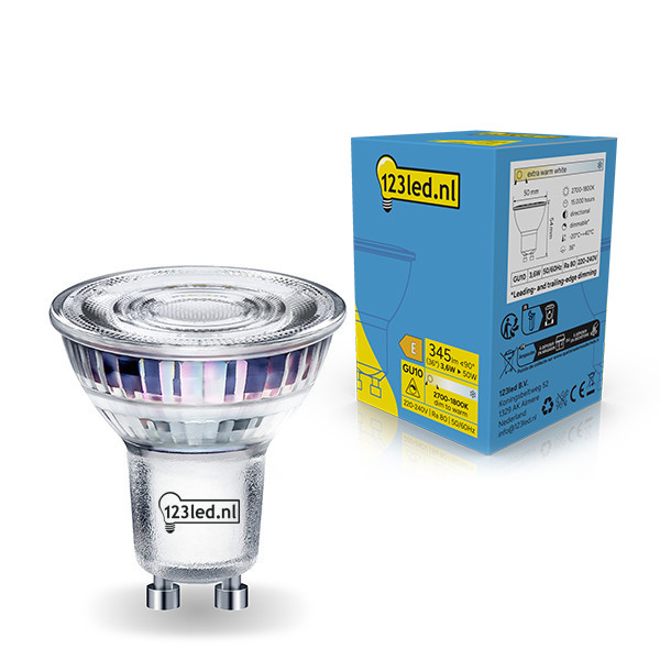 123led GU10 LED spot | Sfeerdim | 1800-2700K | Dimbaar | 3.6W (50W)  LDR01732 - 1