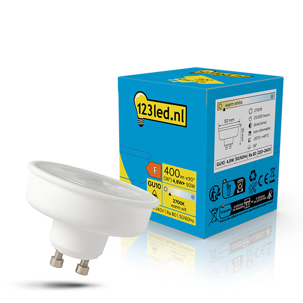 123led GU10 led spot | Flat | 2700K | 4.8W (50W) LDR02676 - 1