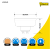 123led GU10 led spot | Flat | 2700K | Dimbaar | 4.8W (50W) LDR02678 - 3