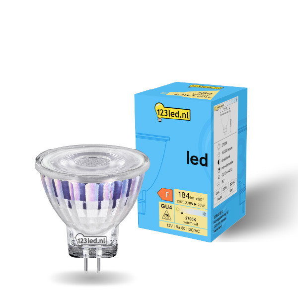 123led GU4 LED spot | MR11 | 2700K | 2.3W (20W)  LDR01962 - 1