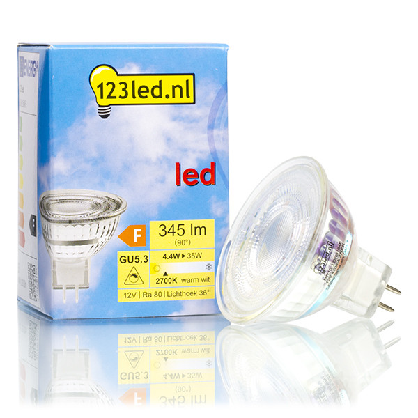 123led GU5.3 LED spot | 2700K | Dimbaar | 4.4W (35W)  LDR01646 - 1