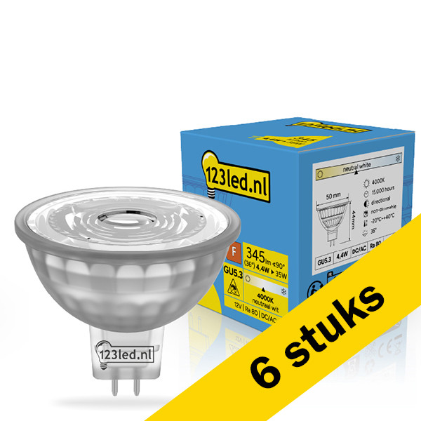 123led GU5.3 LED spot | MR16 | 2700K | Dimbaar | 4.4W (35W) LDR02302 - 1