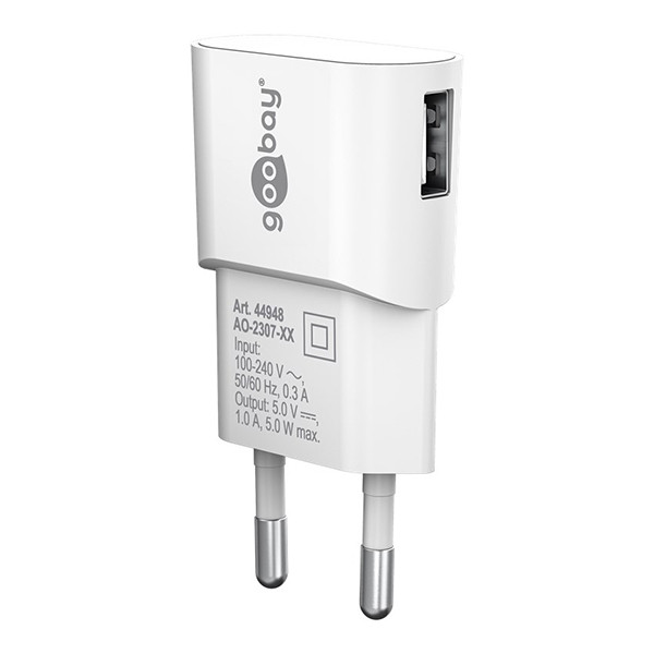 123led Goobay USB-A oplader | 1 poort | 5W | Wit  LDR03635 - 1