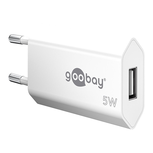 Goobay USB-A oplader | 1 poort | 5W | Wit LDR03636 - 1