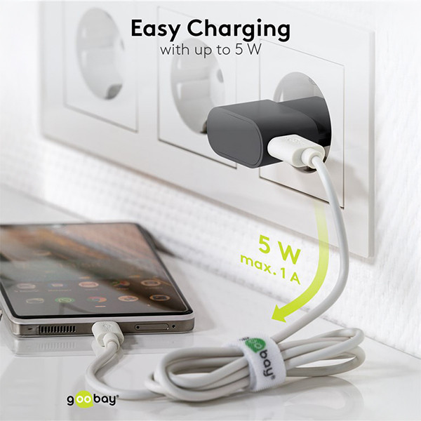 123led Goobay USB-A oplader | 1 poort | 5W | Zwart  LDR03634 - 6