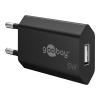 Goobay USB-A oplader | 1 poort | 5W | Zwart LDR03637