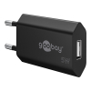 Goobay USB-A oplader | 1 poort | 5W | Zwart LDR03637 - 1