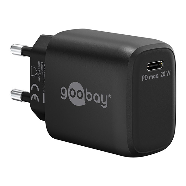 123led Goobay USB-C snellader | 1 poort | 20W | GaN | Power Delivery | Zwart  LDR03622 - 1