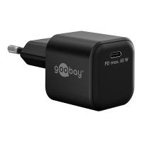 123led Goobay USB-C snellader | 1 poort | 65W | GaN | Power Delivery | Zwart  LDR03630