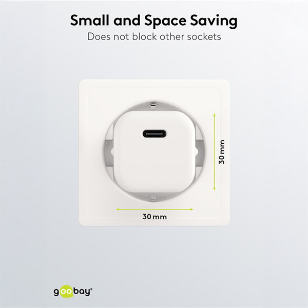 Goobay USB-C snellader Nano | 1 poort | 30W | GaN | Power Delivery | Wit LDR03646 - 4