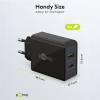 123led Goobay USB multipoort oplader | 2 poorten | USB-A & USB-C | 30W | Power Delivery | Zwart  LDR03628 - 4