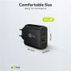 123led Goobay USB multipoort oplader | 2 poorten | USB-A & USB-C | 65W | GaN | Power Delivery | Zwart  LDR03632 - 3