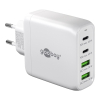 Goobay USB multipoort snellader | 4 poorten | USB-A & USB-C | 68W | GaN | Power Delivery | Wit LDR03640 - 1