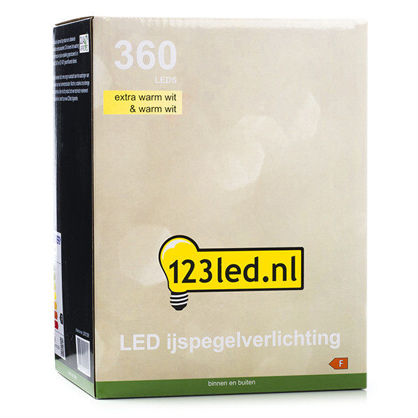 123led IJspegelverlichting 12,1 meter | extra warm wit & warm wit | 360 lampjes | Transparant  LDR07289 - 8