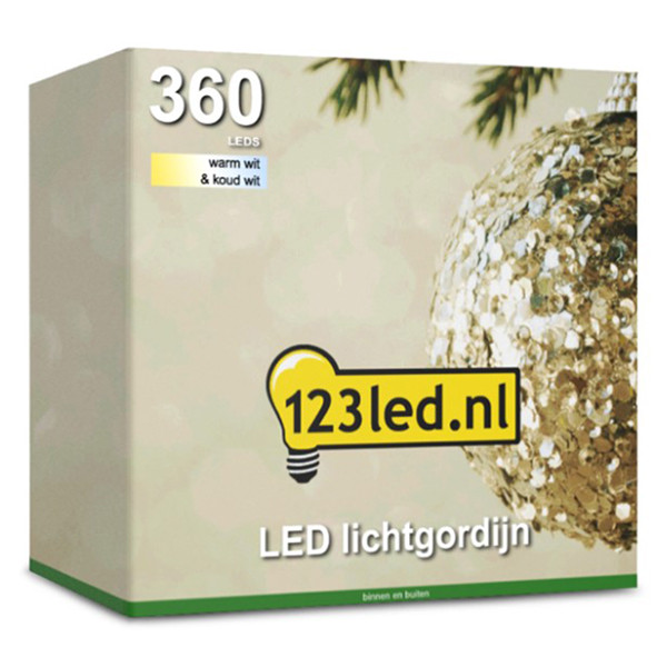 123led IJspegelverlichting 12,1 meter | koud wit & warm wit | 360 lampjes  LDR07025 - 4