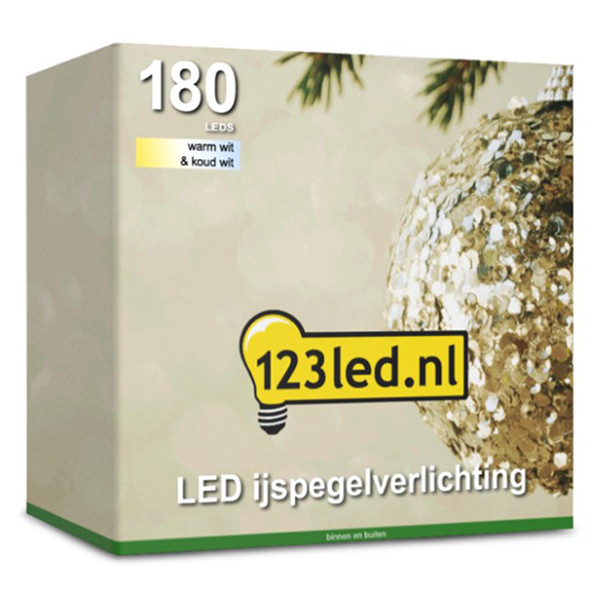 123led IJspegelverlichting 8,5 meter | koud wit & warm wit | 180 lampjes  LDR07023 - 4