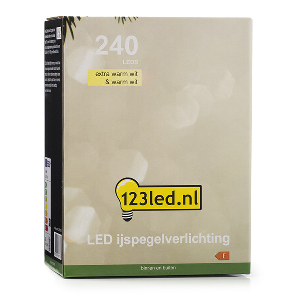123led IJspegelverlichting 9,7 meter | extra warm wit & warm wit | 240 lampjes  LDR07009 - 8