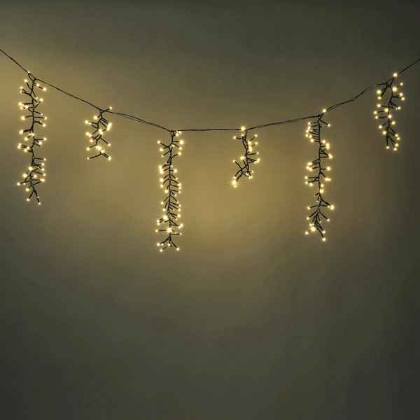 IJspegelverlichting Cluster 3,5 meter | Extra warm wit & warm wit | 528 lampjes LDR07349 - 3