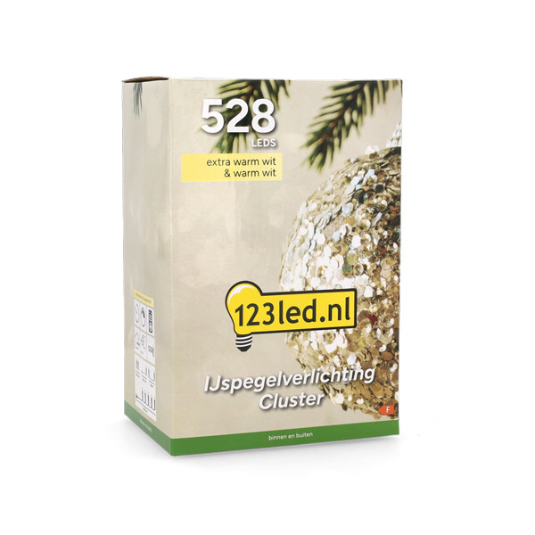 IJspegelverlichting Cluster 3,5 meter | Extra warm wit & warm wit | 528 lampjes LDR07349 - 8