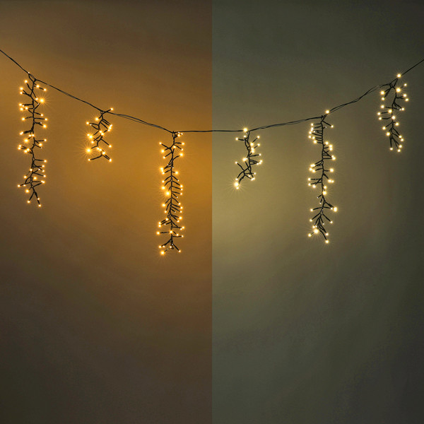 IJspegelverlichting Cluster 3,5 meter | Extra warm wit & warm wit | 528 lampjes LDR07349 - 1
