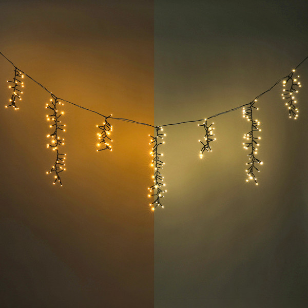 IJspegelverlichting Cluster 7 meter | Extra warm wit & warm wit | 1032 lampjes LDR07350 - 1