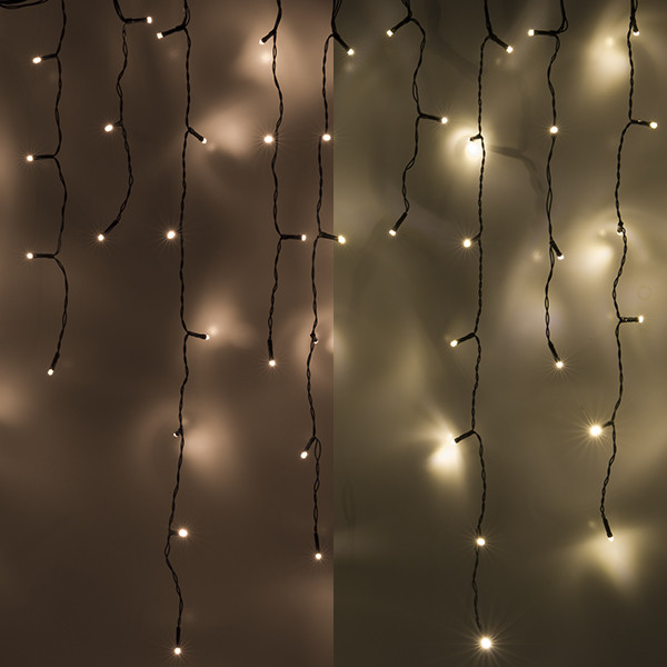 123led IJspegelverlichting op batterijen 4 meter | extra warm wit & warm wit | 180 lampjes  LDR07191 - 1