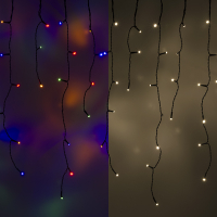 123led IJspegelverlichting op batterijen 4 meter | warm wit & multicolor | 180 lampjes  LDR07307