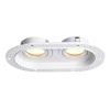 Inbouwarmatuur 2x GU10 | Trimless | Rond | 175 x 90 mm | incl. fitting | Kantelbaar | IP20 | Wit LDR08288 - 1